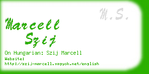 marcell szij business card